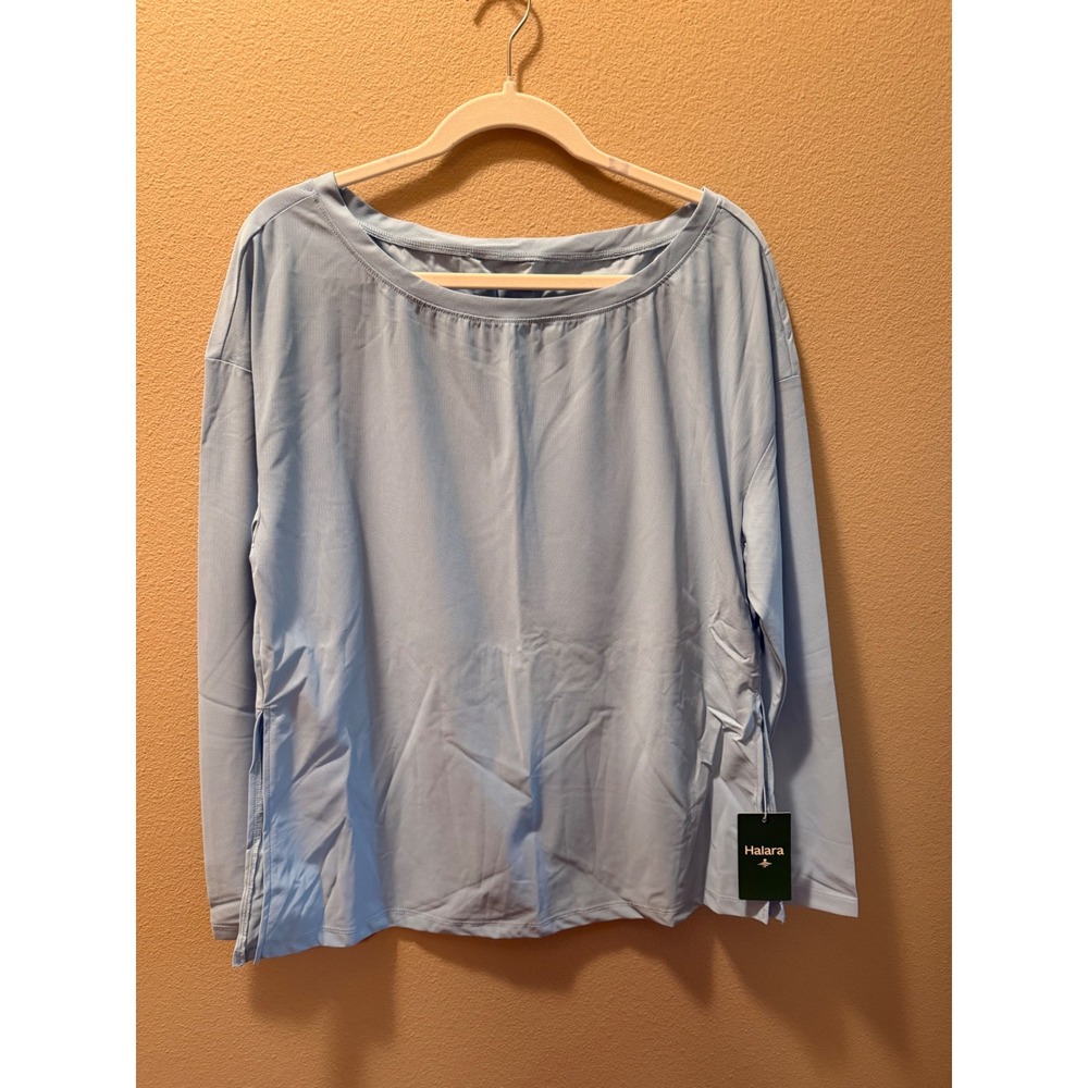 Halara Women Pure Blue Long Sleeve‎ Mesh Hiking Top  KE25110301EU Size M